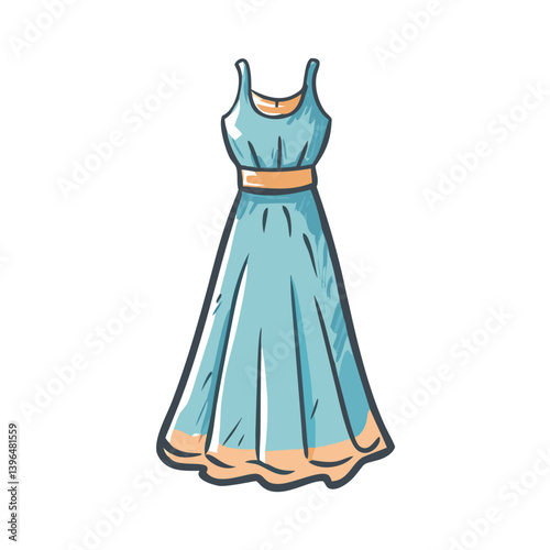 maxi dress icon, maxi dress vector illustration-simple illustration of maxi dress, perfect for maxi dress logos and icons