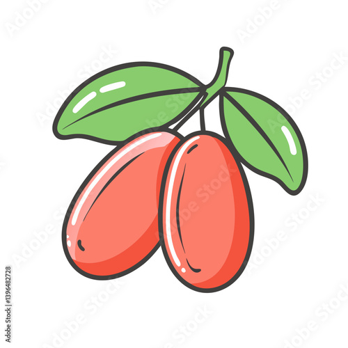 miracle fruit icon, miracle fruit vector illustration-simple illustration of miracle fruit, perfect for miracle fruit logos and icons