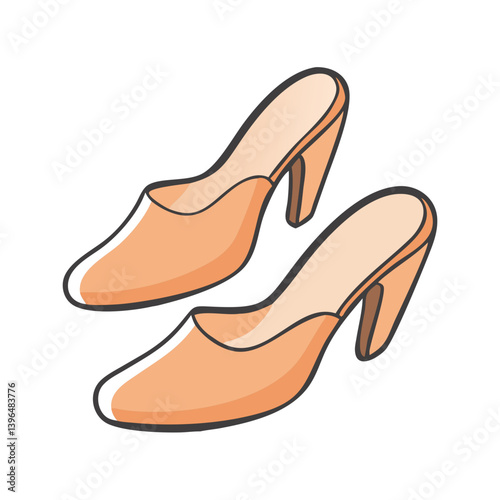 mules shoes icon, mules shoes vector illustration-simple illustration of mules shoes, perfect for mules shoes logos and icons