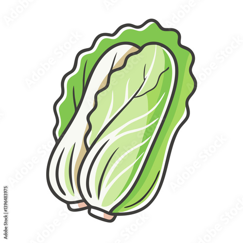 napa cabbage icon, napa cabbage vector illustration-simple illustration of napa cabbage, perfect for napa cabbage logos and icons