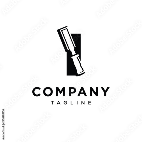Letter I Chisel Logo Icon Vector