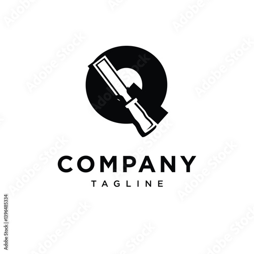 Letter Q Chisel Logo Icon Vector