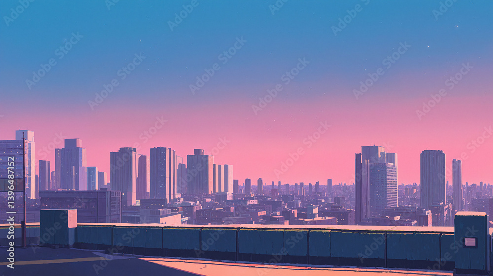 Fototapeta premium singapore skyline at sunset