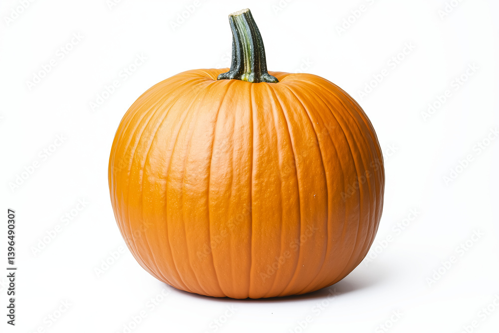 A whole fresh pumpkin, isolated on a white background A whole fresh pumpkin, isolated on a white background