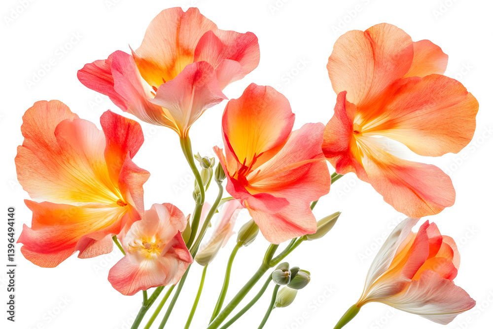 Naklejka premium Orange Flowers Bloom Beautifully Outdoors