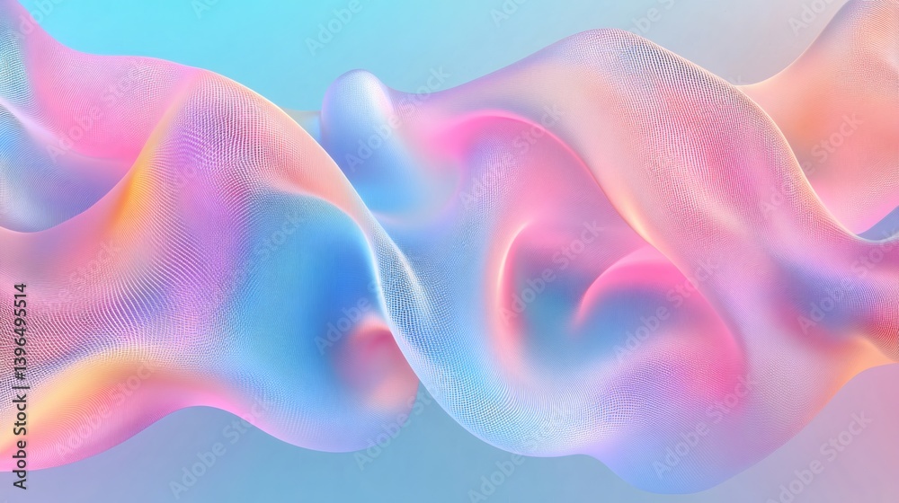 Fototapeta premium A vibrant abstract display of flowing, pastel colors.