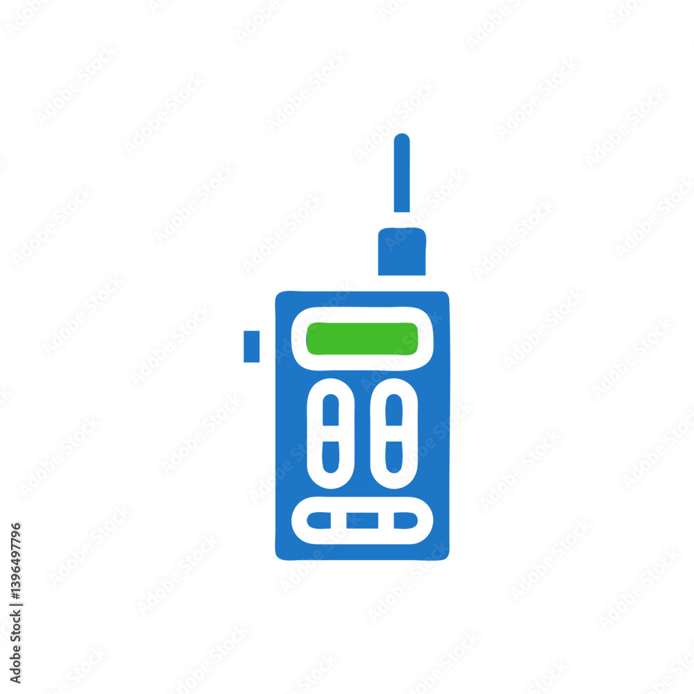 Isolated Portable Radio Transceiver Graphic Icon Isolated Portable Radio Transceiver Graphic Icon