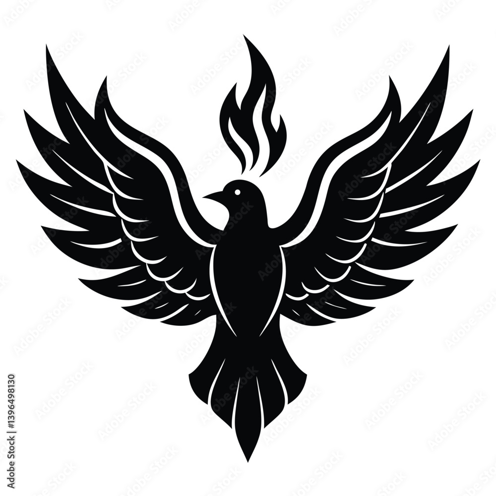 Obraz premium Dove with Wings Like Rising Flames