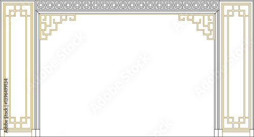 silhouette design vector illustration sketch drawing furniture interior backdrop partition room divider classic vintage ethnic traditional 