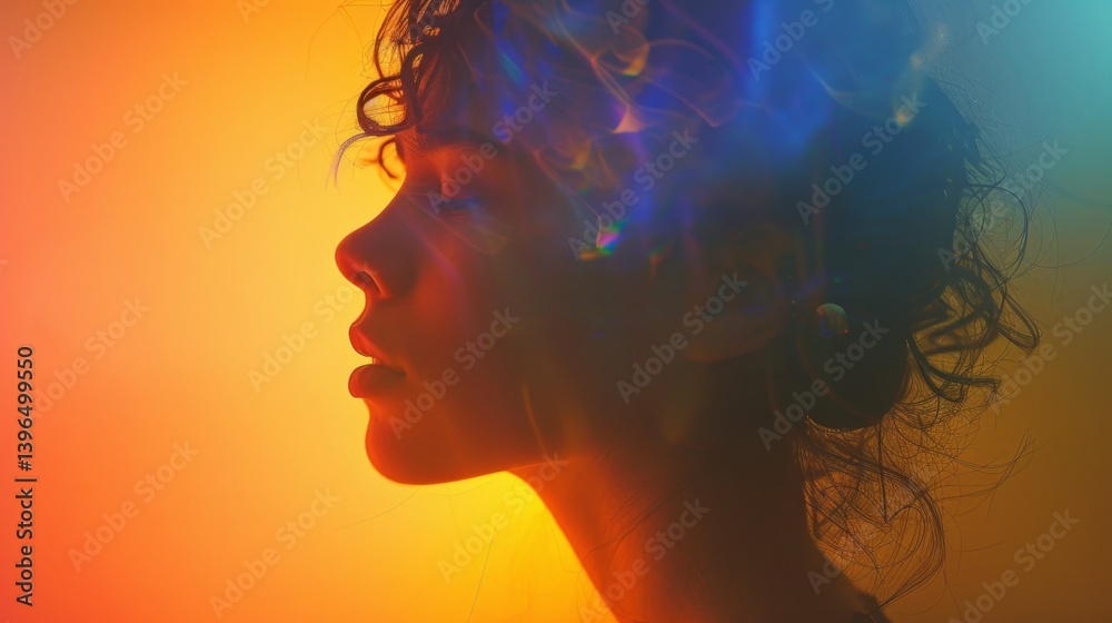 Capturing the ethereal glow of spiritual energy in a serene cosmic portrait Capturing the ethereal glow of spiritual energy in a serene cosmic portrait