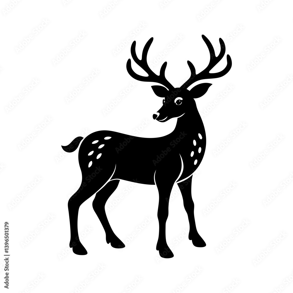 Reindeer Silhouette vector illustration Reindeer Silhouette vector illustration