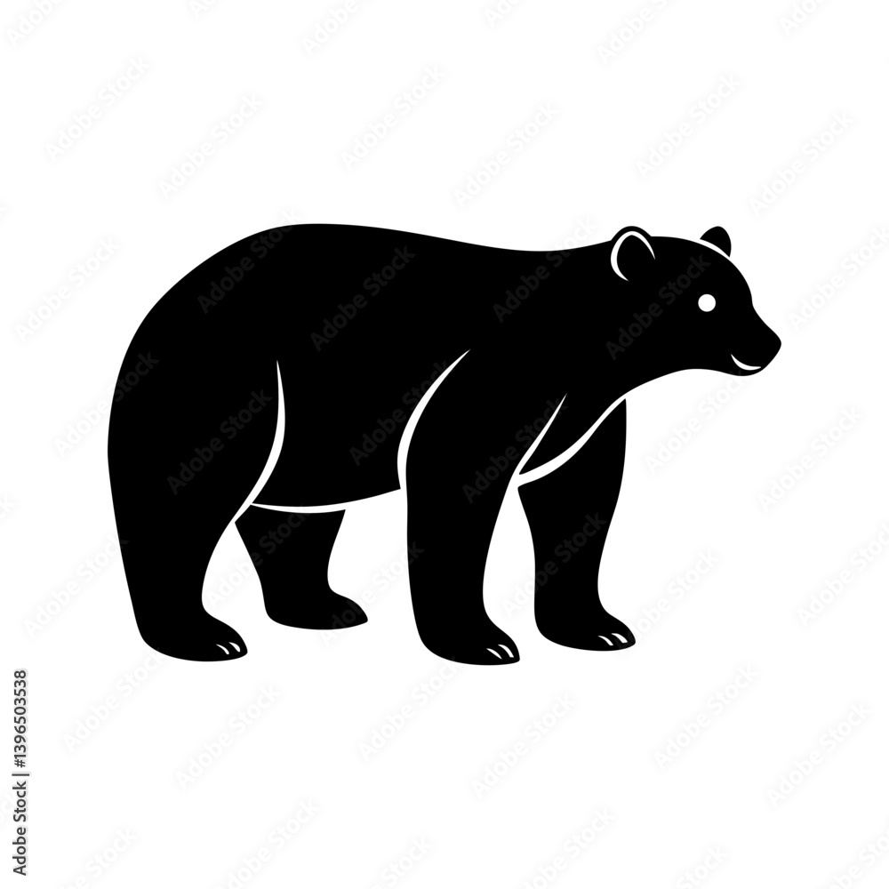 Obraz premium Polar Bear Silhouette vector illustration