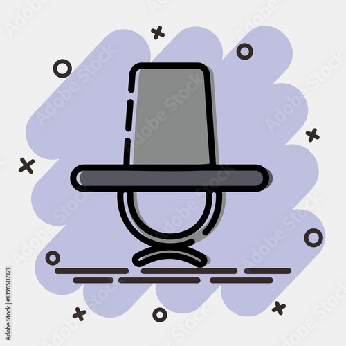 Icon hat. South Korea elements. Icons in comic style. Good for prints, posters, logo, advertisement, infographics, etc.