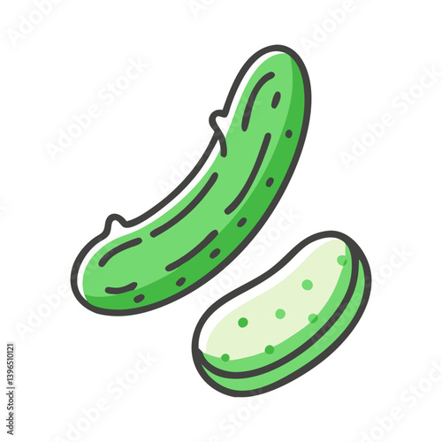 pickled cucumber icon, pickled cucumber vector illustration-simple illustration of pickled cucumber, perfect for pickled cucumber logos and icons