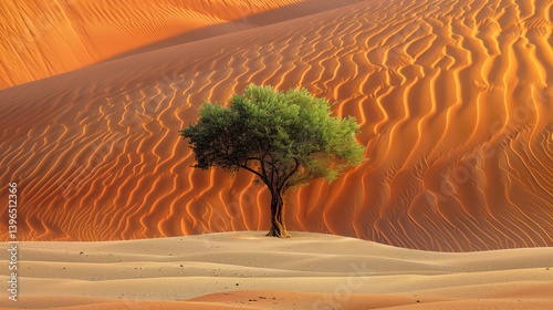 Foto ecological importance and existence within desert sand dunes, epitomizing unique