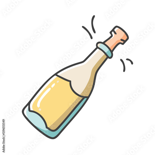 prosecco bottle icon, prosecco bottle vector illustration-simple illustration of prosecco bottle, perfect for prosecco bottle logos and icons