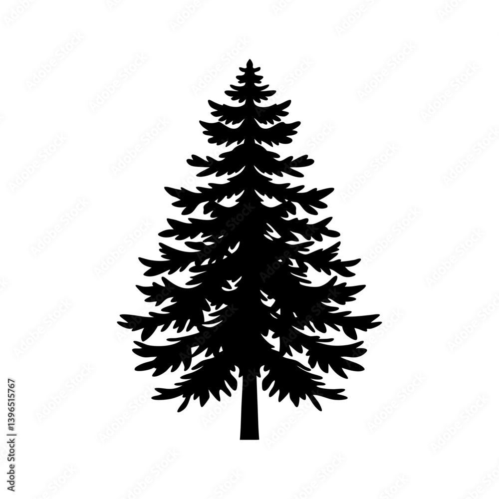 Pine Tree Silhouette vector illustration Pine Tree Silhouette vector illustration