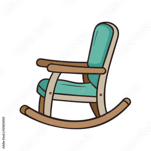 rocking chair icon, rocking chair vector illustration-simple illustration of rocking chair, perfect for rocking chair logos and icons