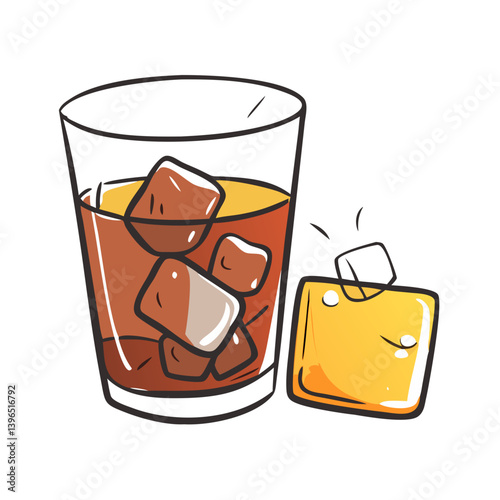rum and coke icon, rum and coke vector illustration-simple illustration of rum and coke, perfect for rum and coke logos and icons