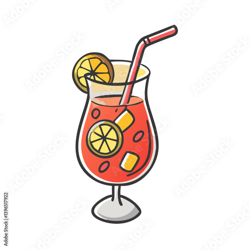 sangria glass icon, sangria glass vector illustration-simple illustration of sangria glass, perfect for sangria glass logos and icons