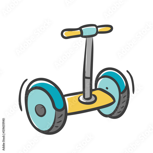 segway scooter icon, segway scooter vector illustration-simple illustration of segway scooter, perfect for segway scooter logos and icons