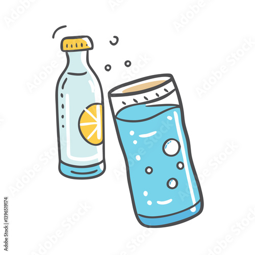 seltzer water icon, seltzer water vector illustration-simple illustration of seltzer water, perfect for seltzer water logos and icons