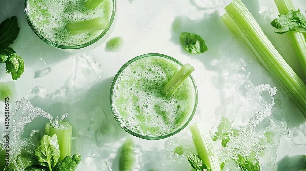 Obraz premium Refreshing Mojito with Lime and Mint in a Glass