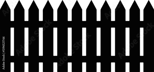 black and white fence