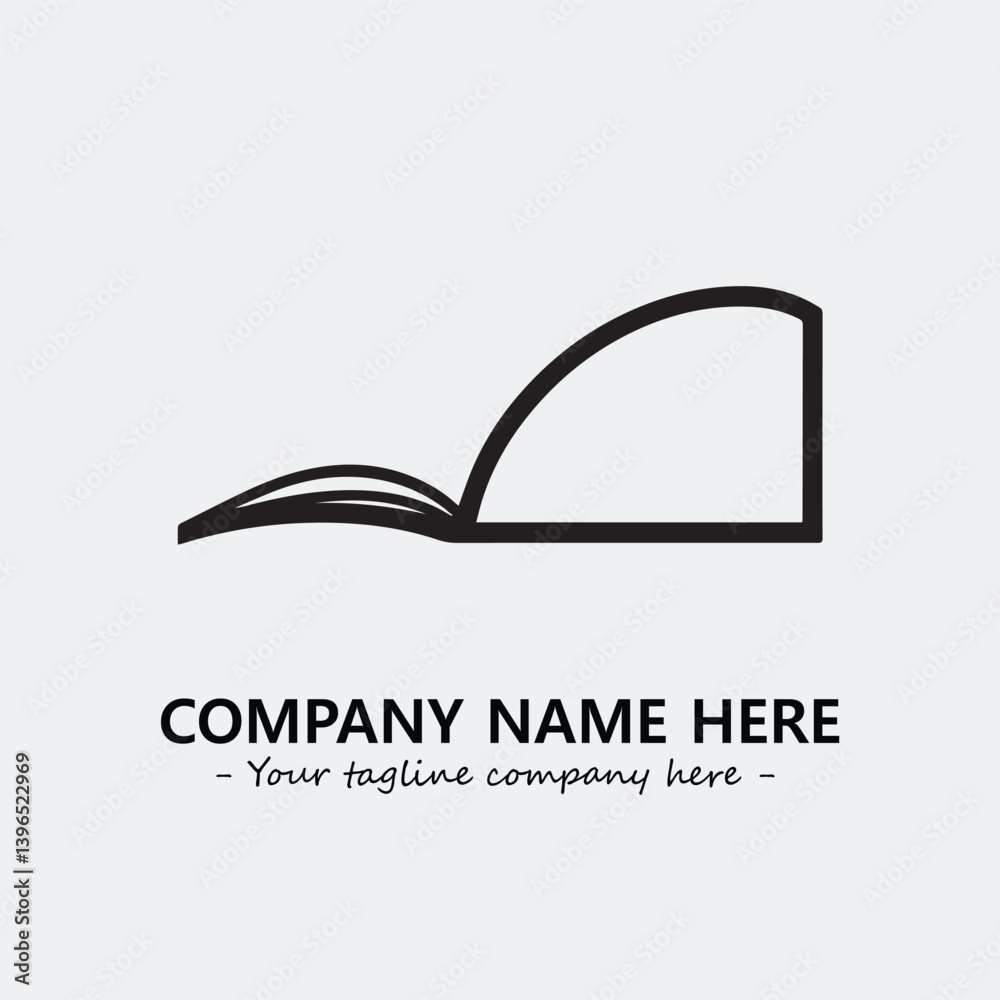 Book illustration black and white for logo company vector image
Book illustration black and white for logo company vector image