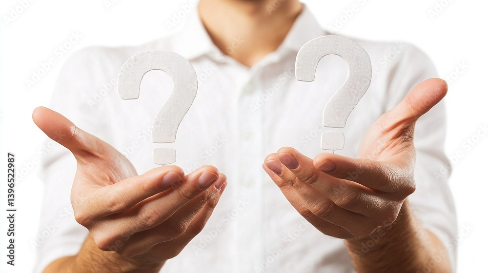 Virtual interaction with question marks and business concepts Virtual interaction with question marks and business concepts