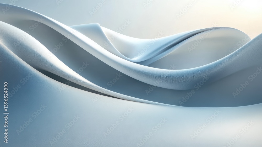A serene abstract image of flowing, layered fabric in soft blue tones, creating a sense of calm and elegance. A serene abstract image of flowing, layered fabric in soft blue tones, creating a sense of calm and elegance.