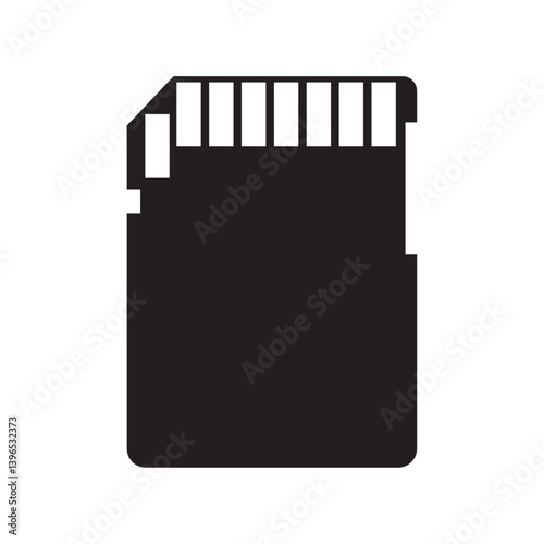 sd card storage flat icon vector
