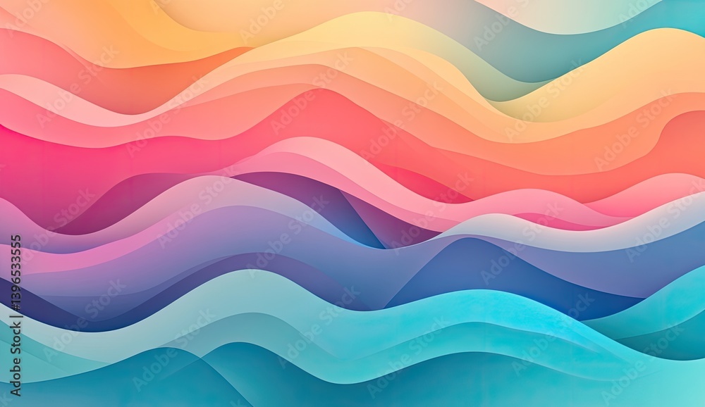 Abstract wavy layered colors Abstract wavy layered colors