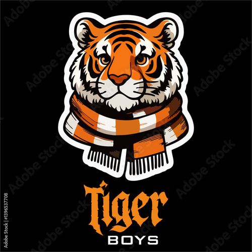 A vector of Logo Tiger for Football fans ultras hooligans 