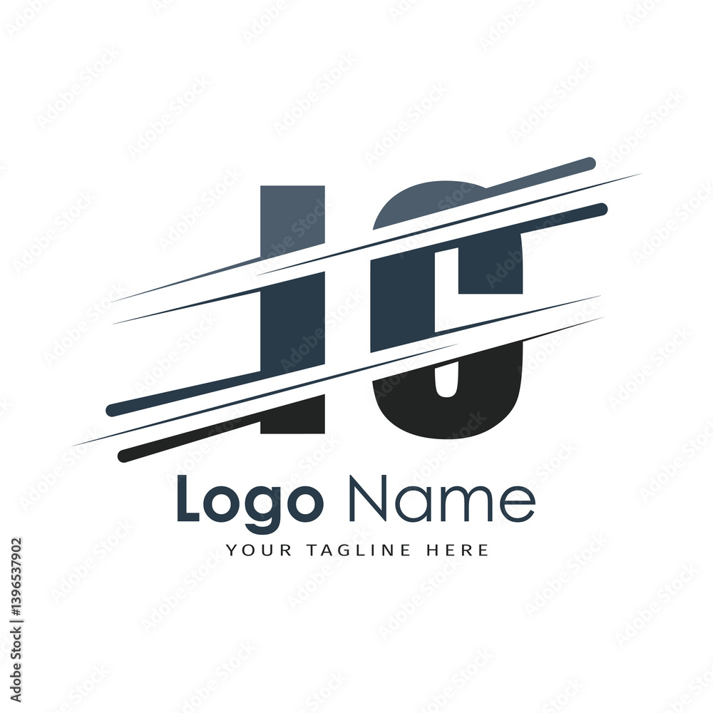 Fototapeta premium initial monogram logo with letter style design