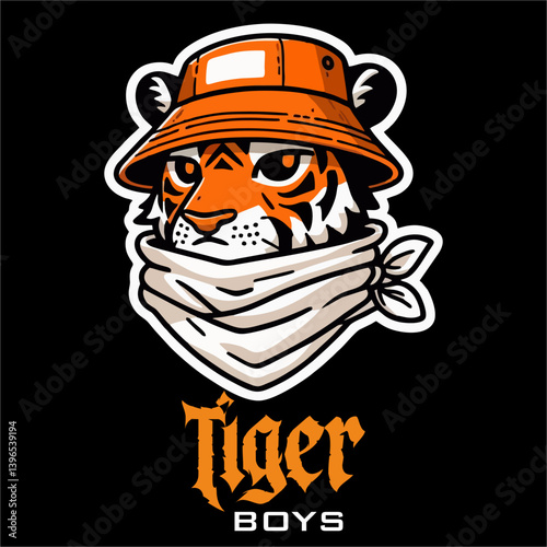 A vector of Logo Tiger for Football fans ultras hooligans 