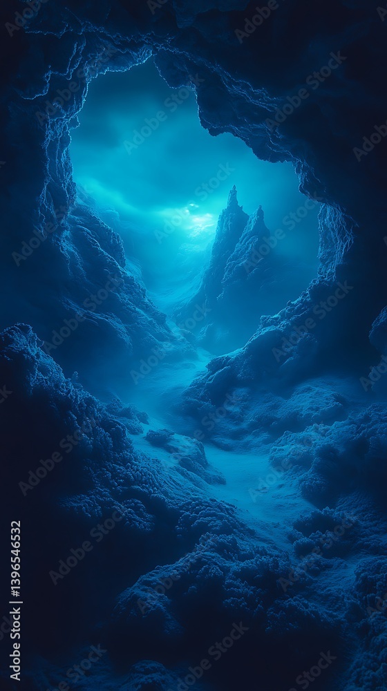 custom made wallpaper toronto digitalMystical mountain range through clouds; ethereal landscape; fantastical scene; background for game or film