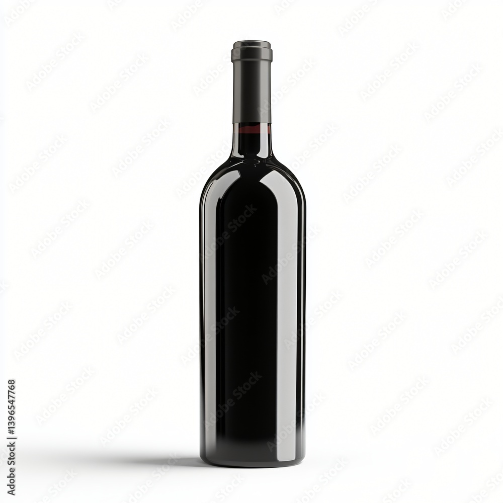 Sleek Black Wine Bottle Mockup Perfect for Label Design Branding Packaging Sleek Black Wine Bottle Mockup Perfect for Label Design Branding Packaging