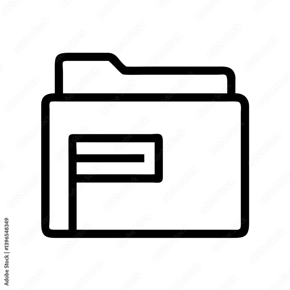 File Folder with Label Slot Icon Design File Folder with Label Slot Icon Design
