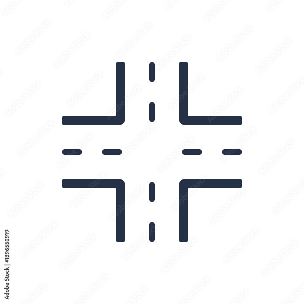Obraz premium Road icon. Solid glyph series icon