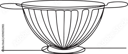 Colander Line Drawing Vector Art for Designers