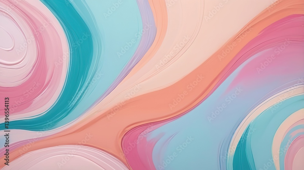 Obraz premium Abstract Pastel flowing paint waves background