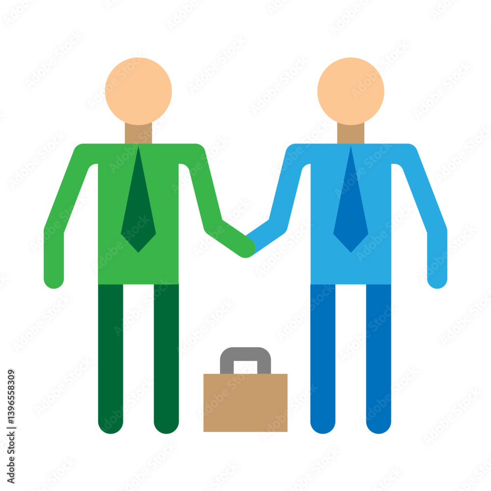 Business Deal Vector Flat Icon Design Business Deal Vector Flat Icon Design