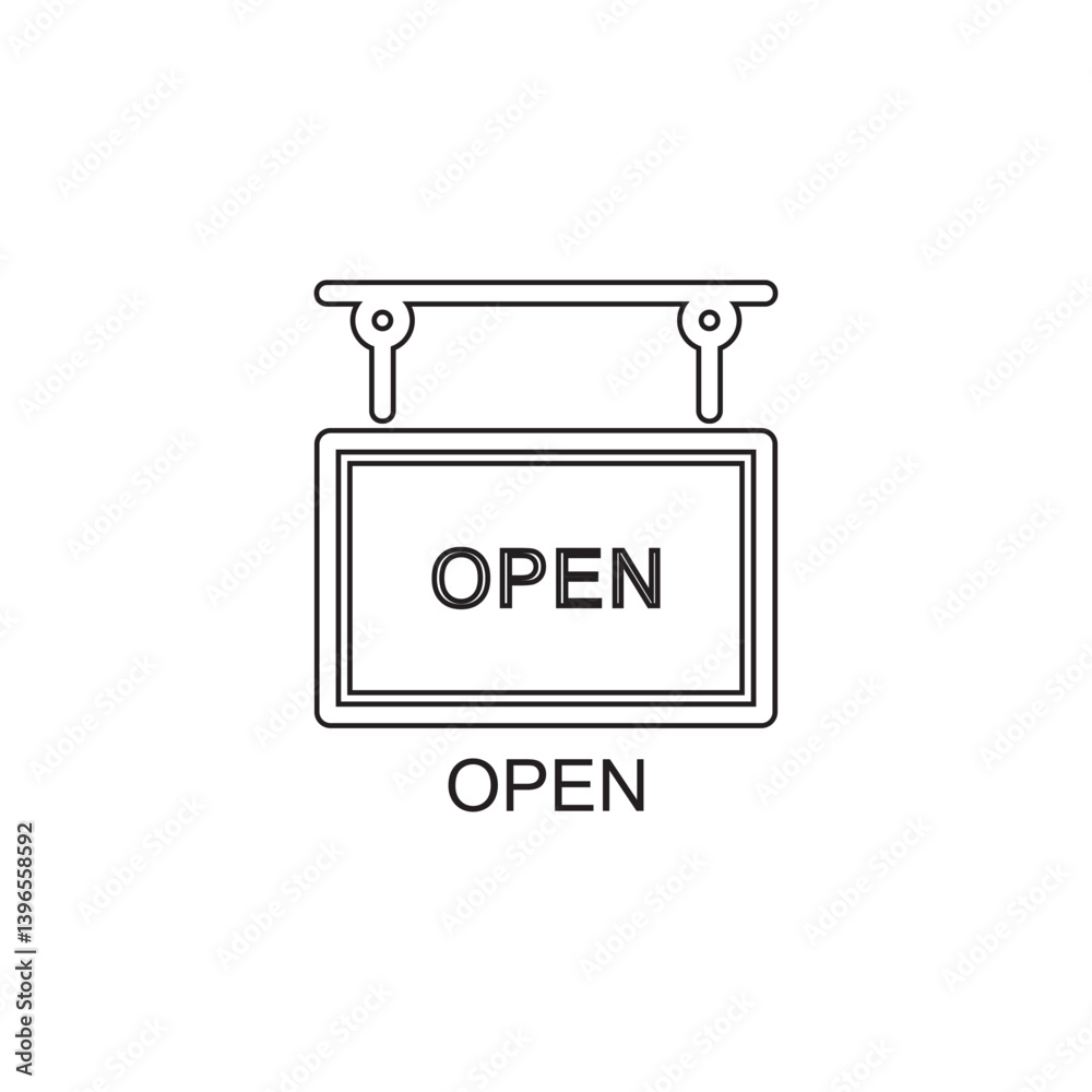open outline icon , store outline icon vector open outline icon , store outline icon vector