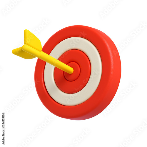 3d icon target on a transparan background