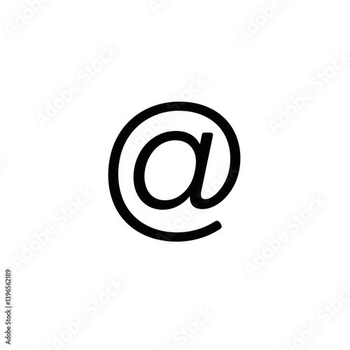 Email symbol design on a simple white background  