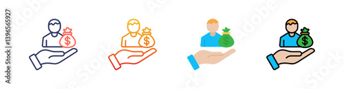 Equity Multi Style Icon Set Vector 