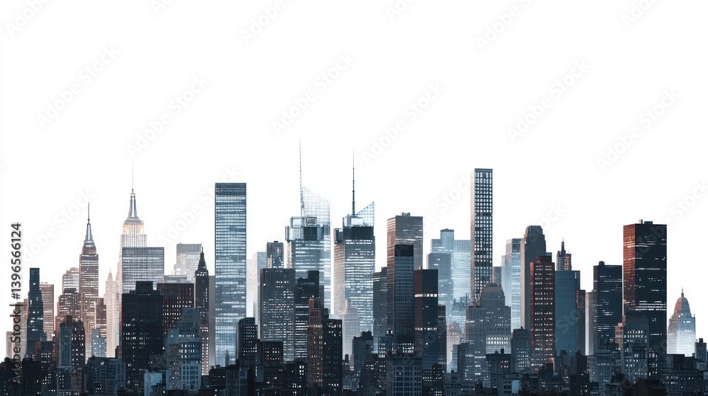Fototapeta Majestic Manhattan Skyline: A Breathtaking Panorama of New York City's Iconic Architecture