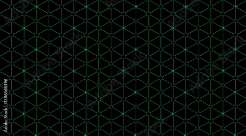 Geometric pattern design | Texture background with hexagonal, triangle, circular shape and light effect | Abstract line background with premium dark-green colour