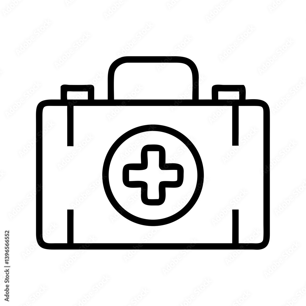 First Aid Kit Representing Medical Assistance Icon Design First Aid Kit Representing Medical Assistance Icon Design